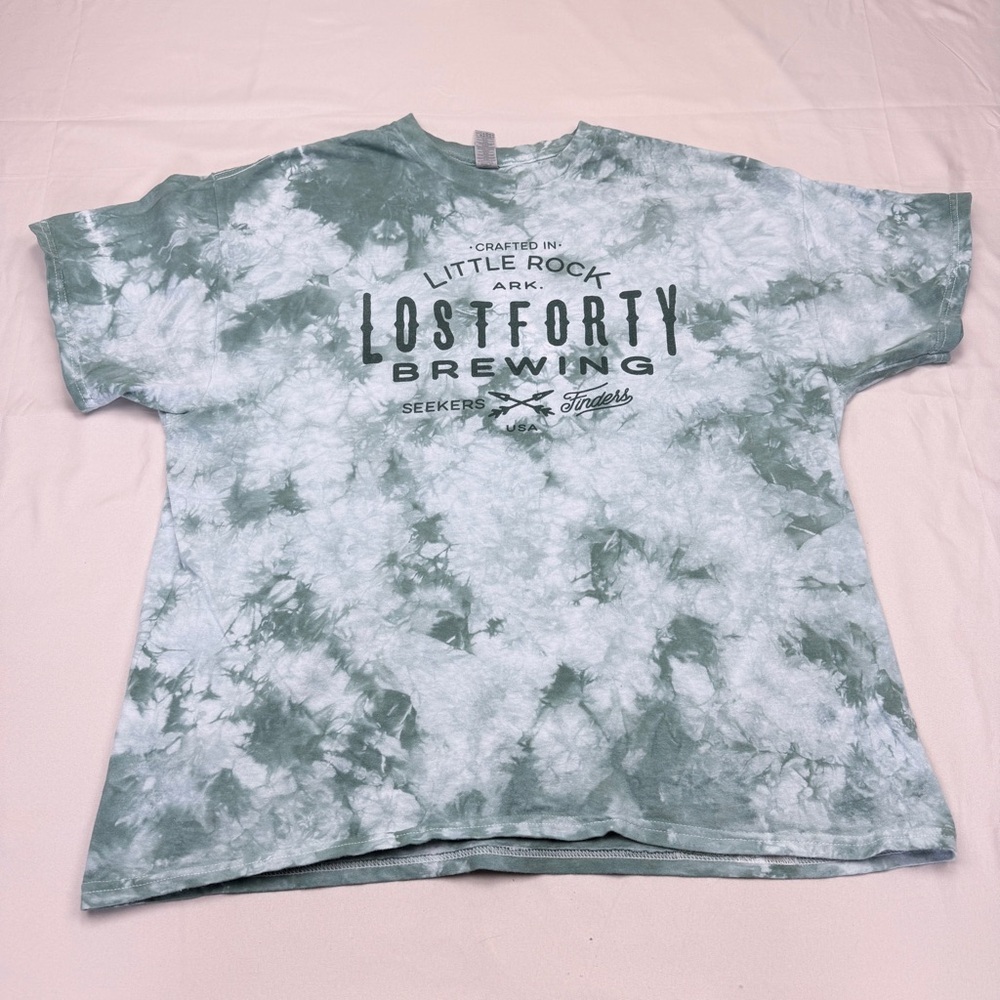 Lost forty Brewing Green Tie-Dye      T-Shirt